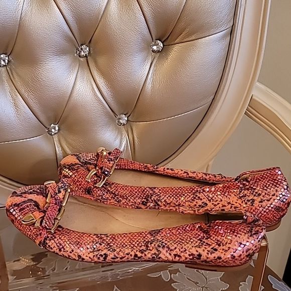 Gorgeous Stuart Weitzman Lynx Melon Iris Snakeskin Ballet Flats - Picture 6 of 16